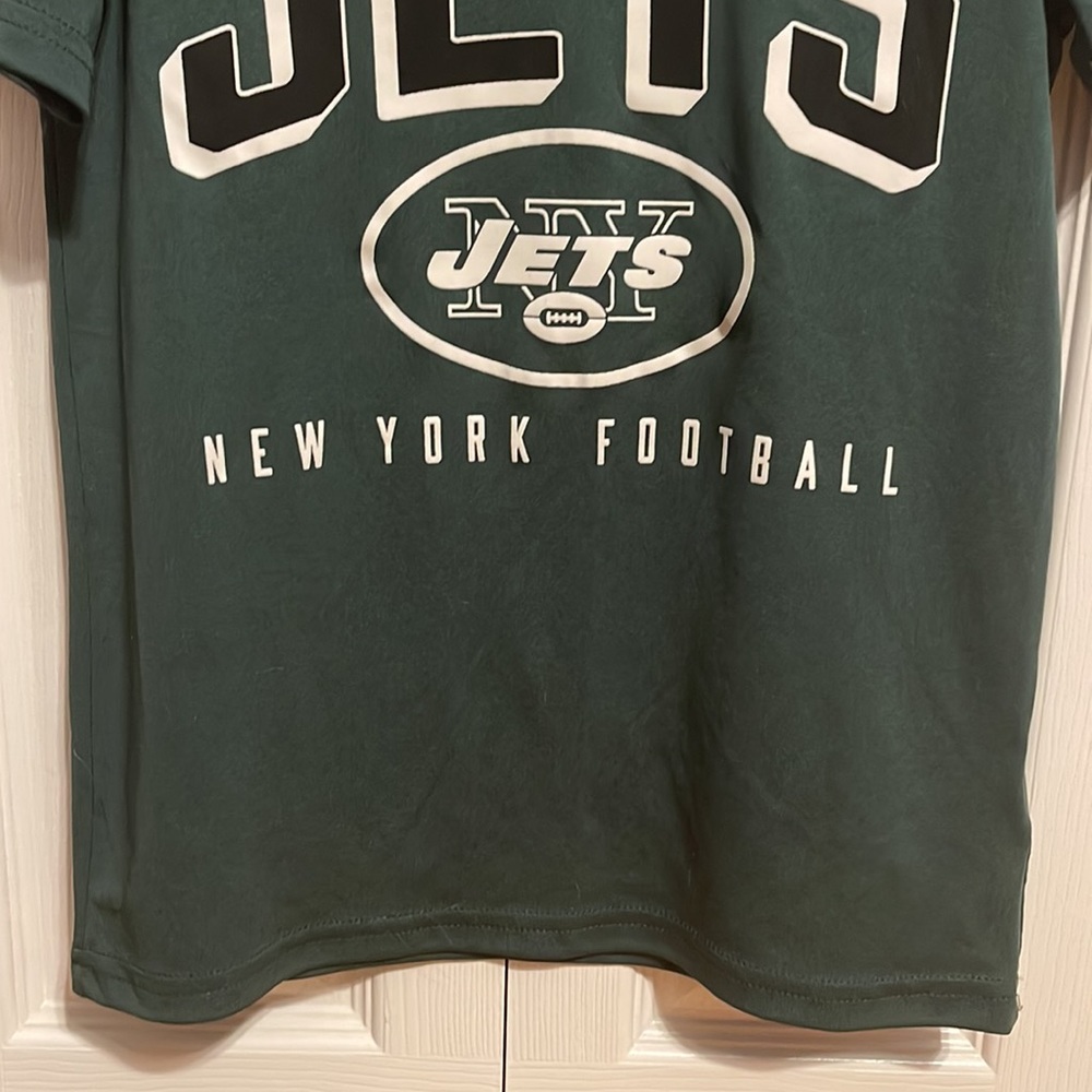 NWOT NFL JETS football short sleeve shirt size kids small - Picture 5 of 7